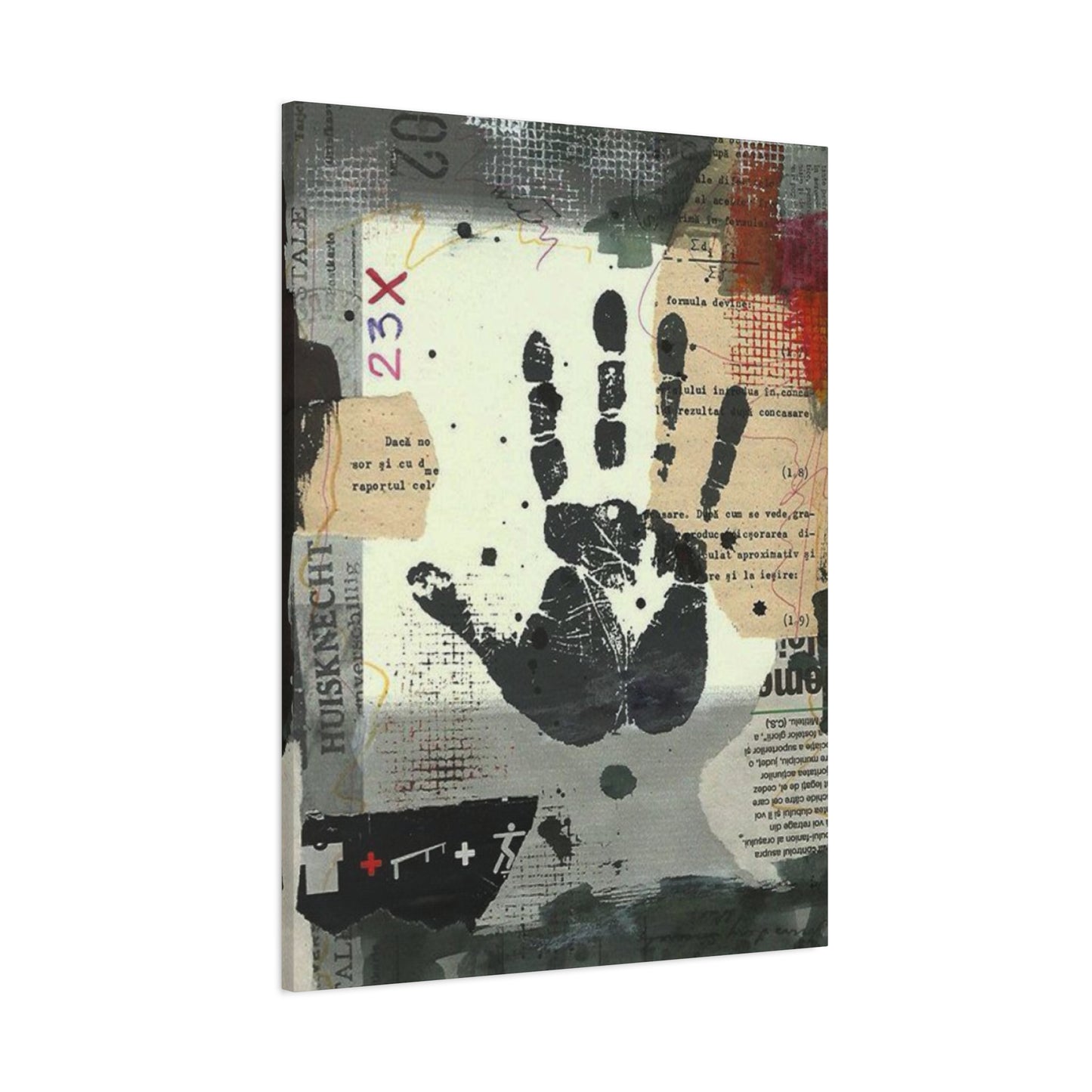 Handprint Abstract Mixed Media Wall Art & Canvas Prints