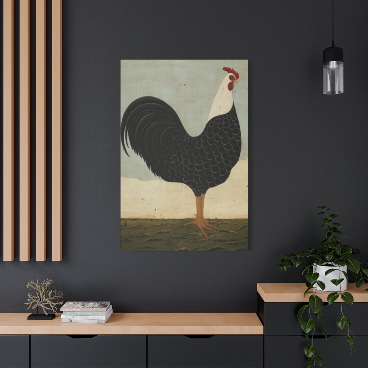 Black Chicken Kimble Warren Wall Art & Canvas Prints