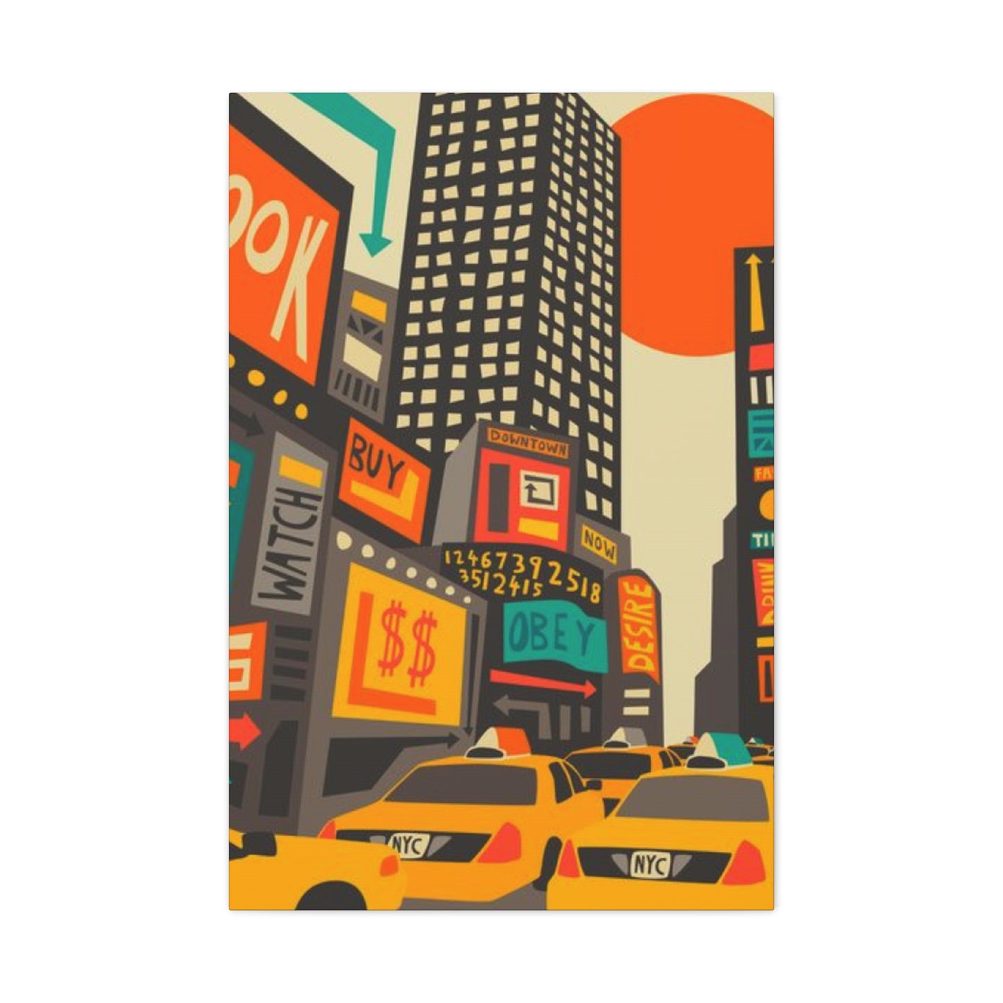 Yellow Taxi Painting New York City Wall Art & Canvas Prints