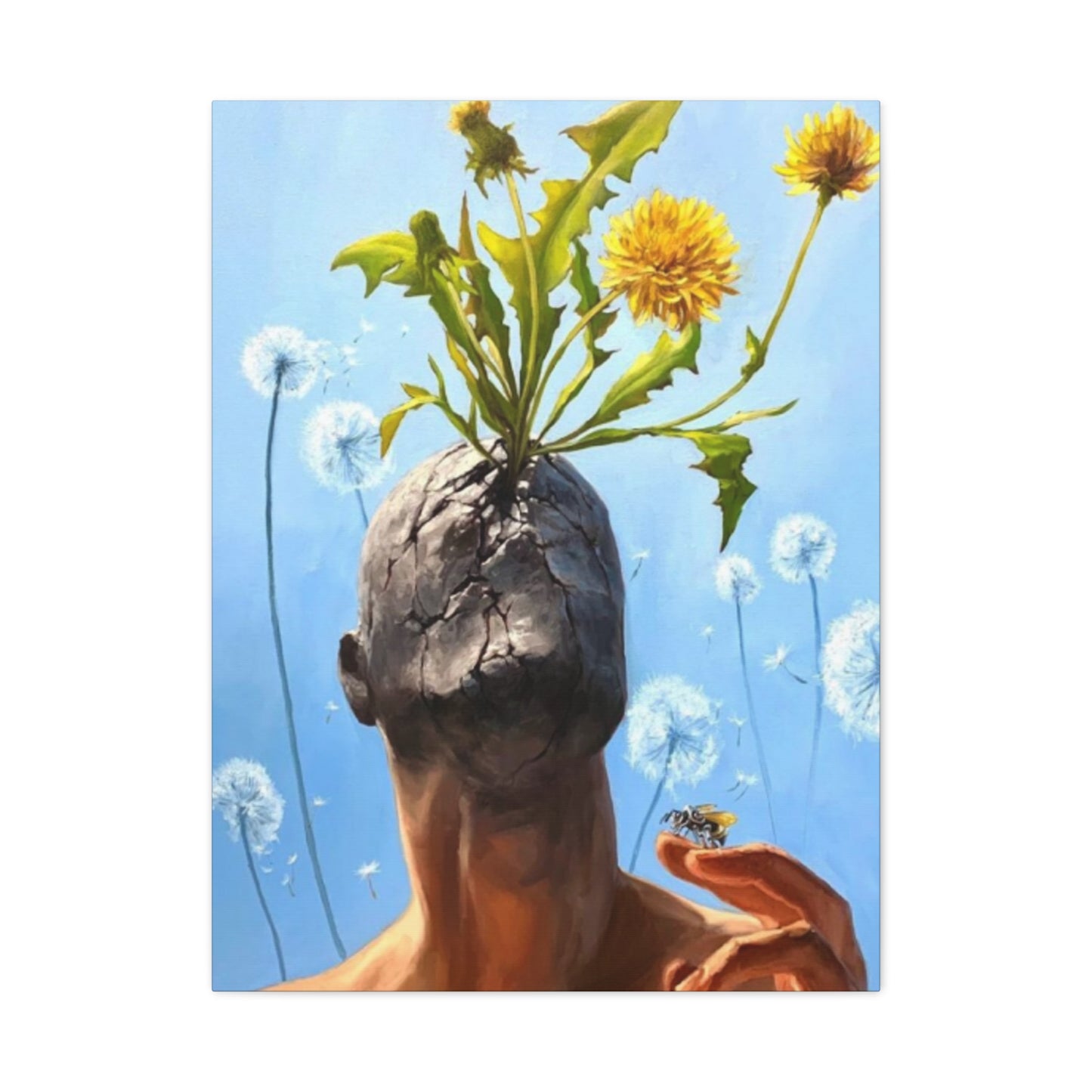 Plant In A Face Modernism Wall Art & Canvas Prints