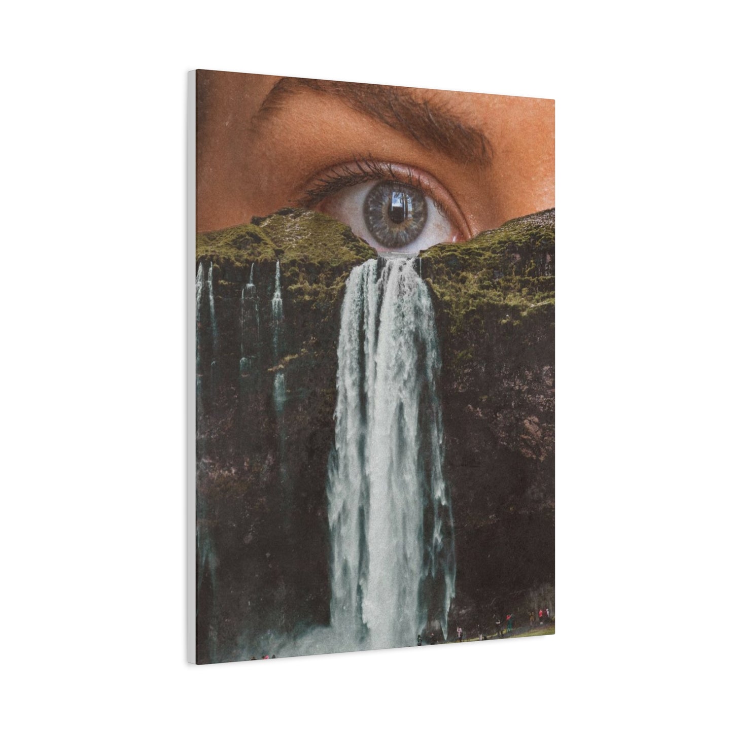 Eye Waterfall Abstract Painting Mixed Media Wall Art & Canvas Prints