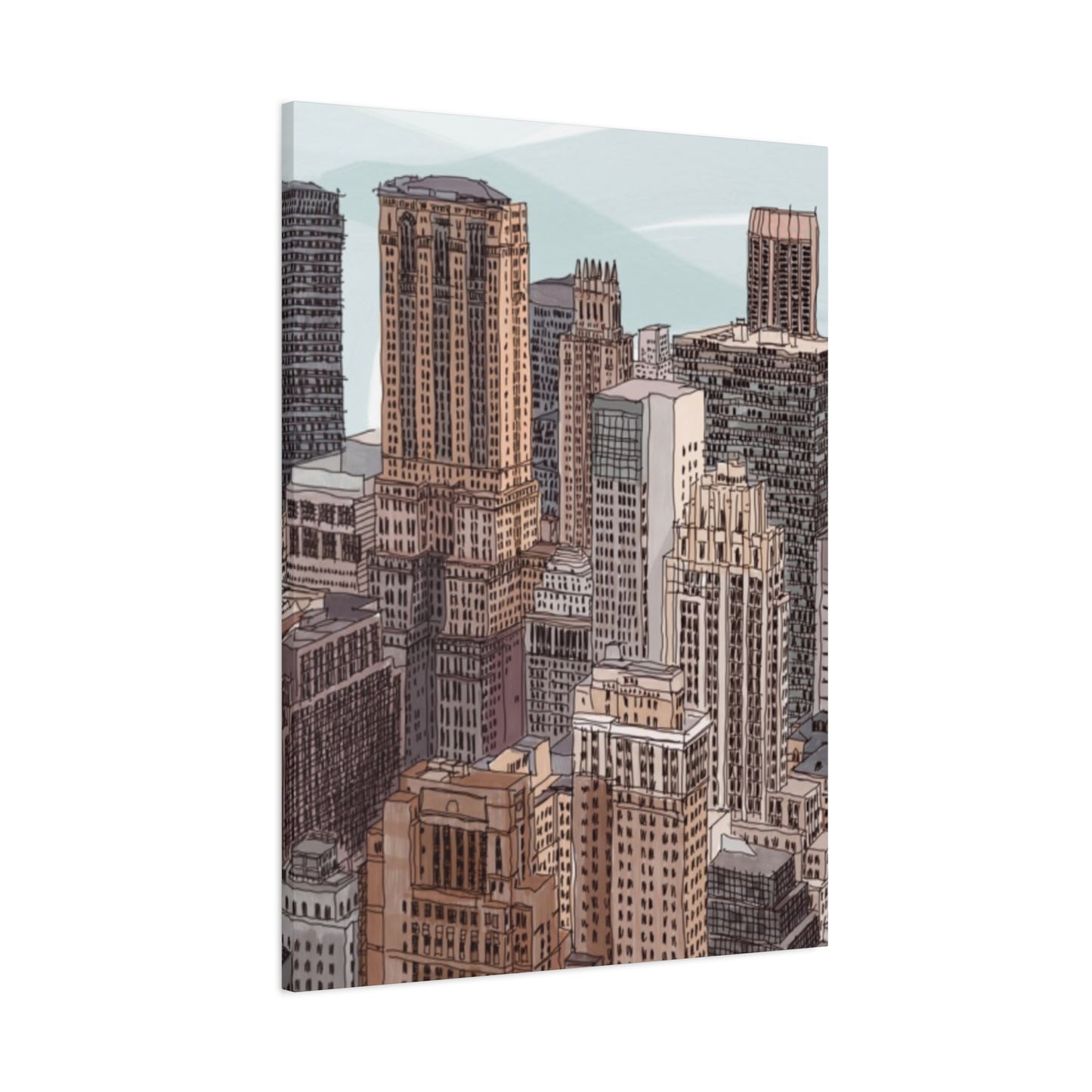 Skyview Of Manhattan NYC Skyline Wall Art & Canvas Prints