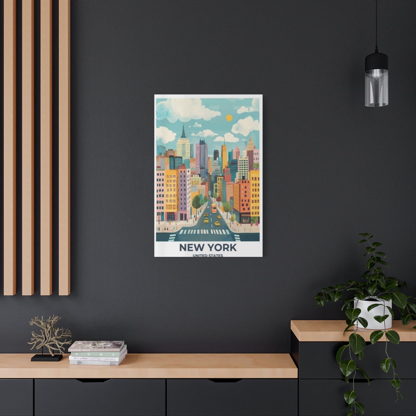 Painting Of New York Streets NYC Skyline Wall Art & Canvas Prints