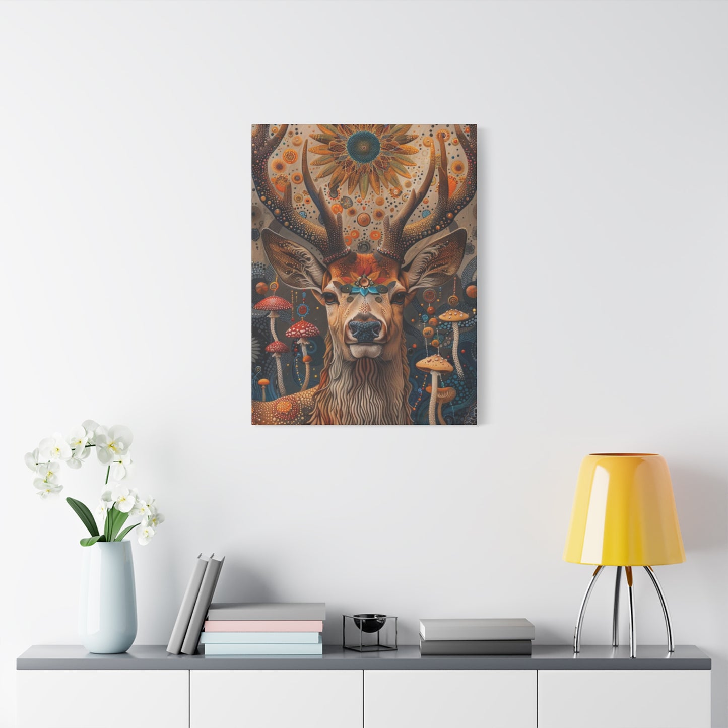 Deer & Mushroom Wall Art & Canvas Prints