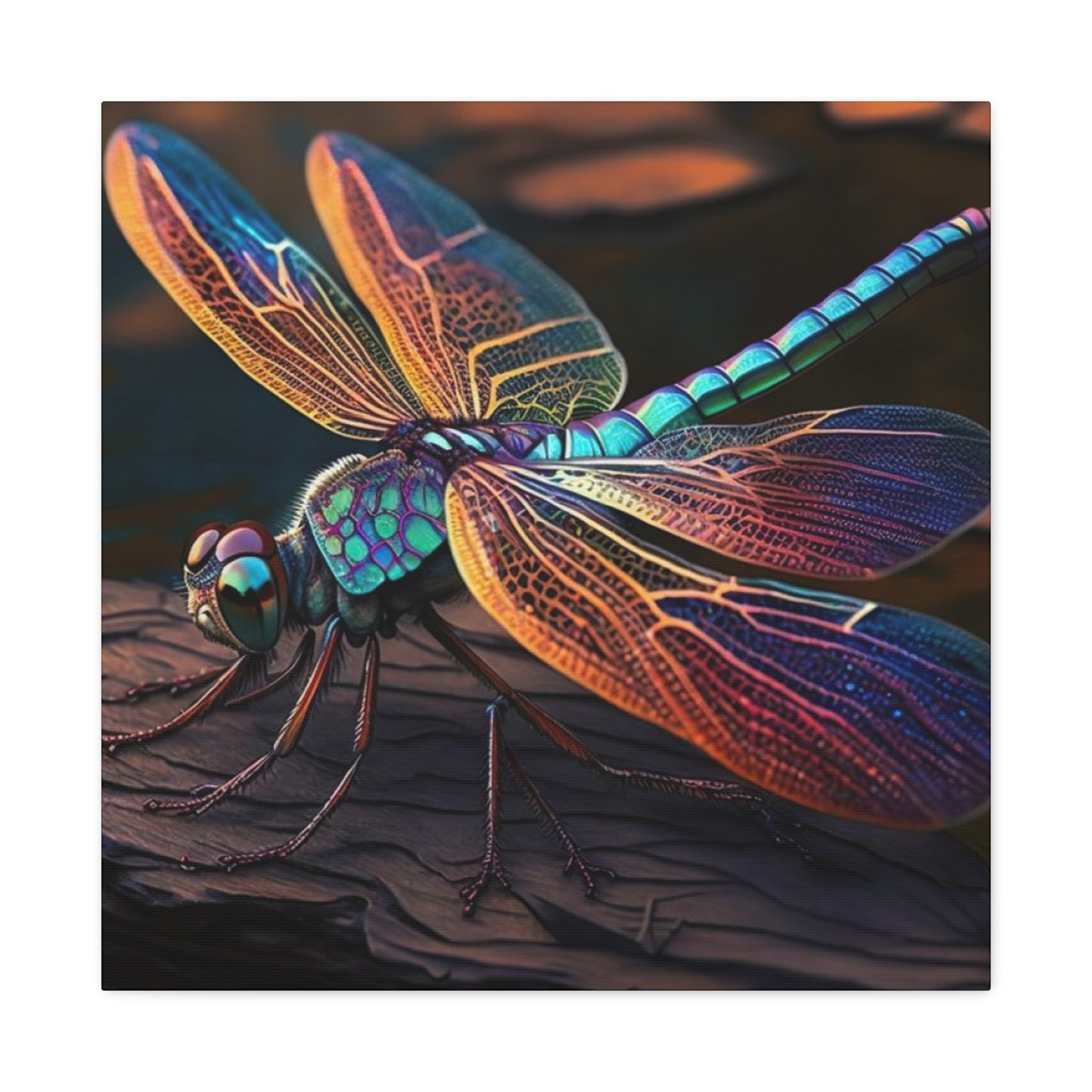 Colorful Dragonfly Candid Wall Art & Canvas Prints