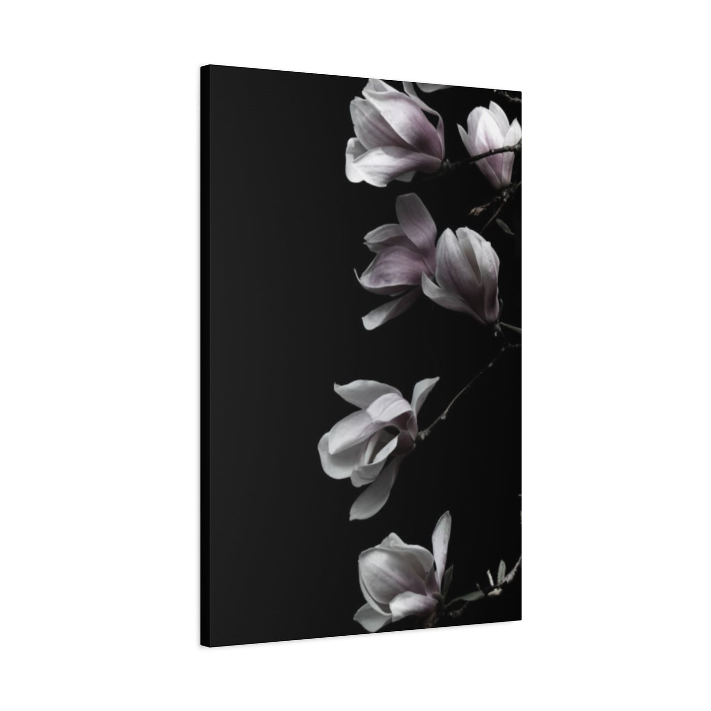 Pink Magnolia Flower with Painting Wall Art & Canvas Prints