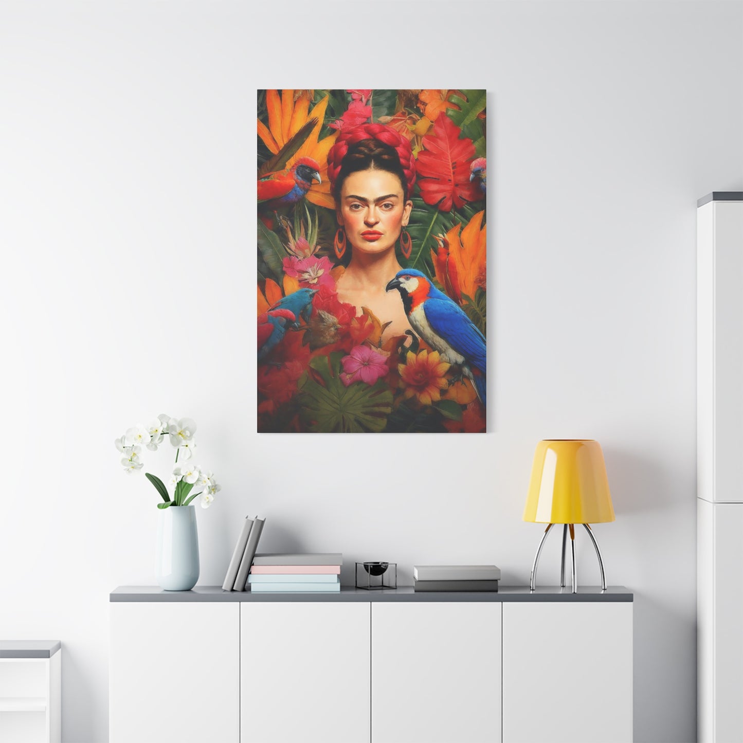 Model Lips Painting Wall Art & Canvas Prints