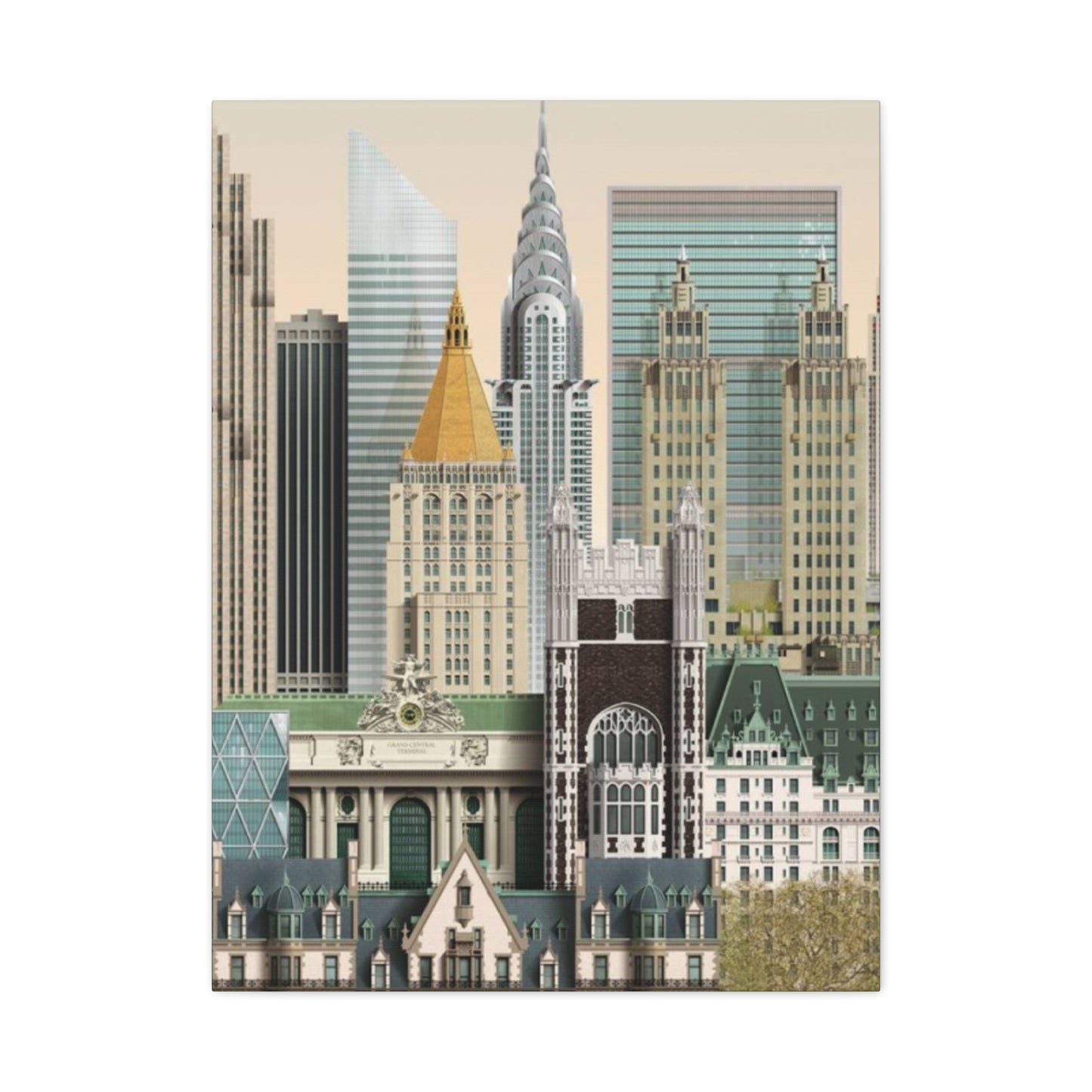 Manhattan Cityscape Poster NYC Skyline Wall Art & Canvas Prints