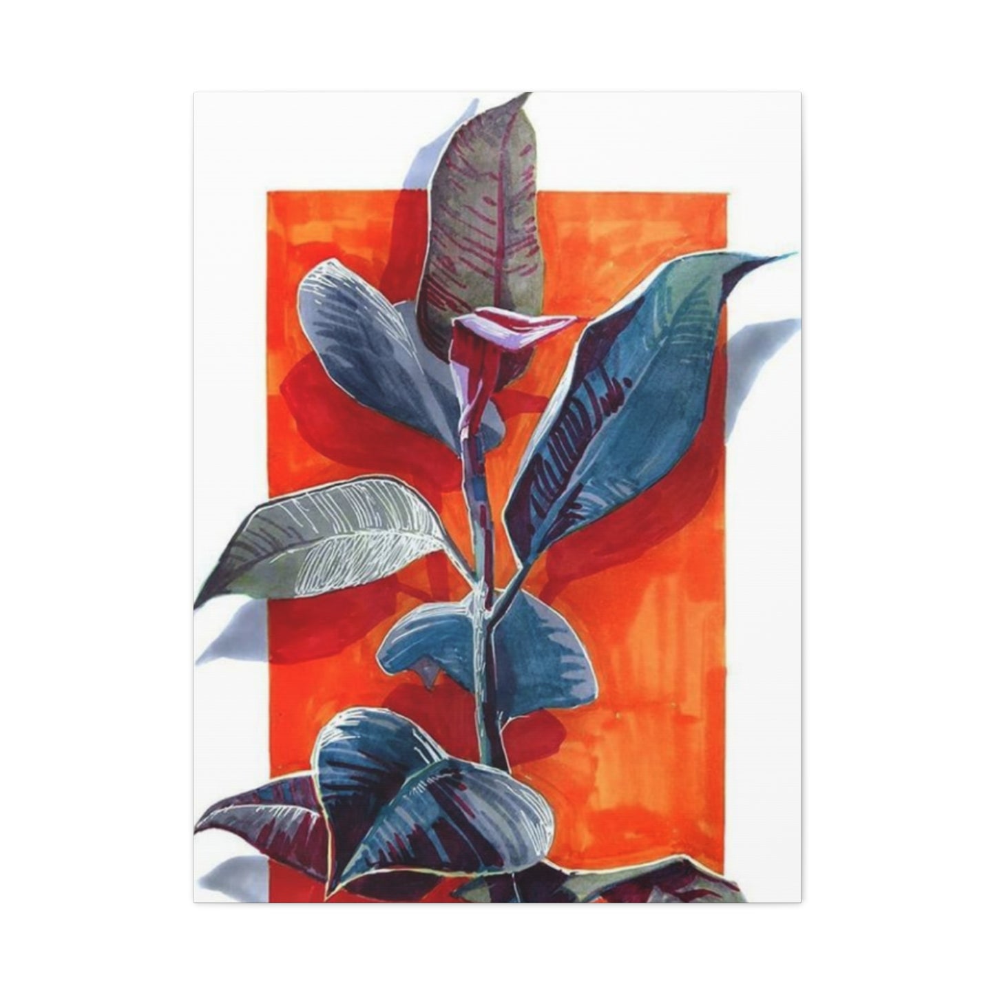 Leaf Plant Abstract Modernism Wall Art & Canvas Prints