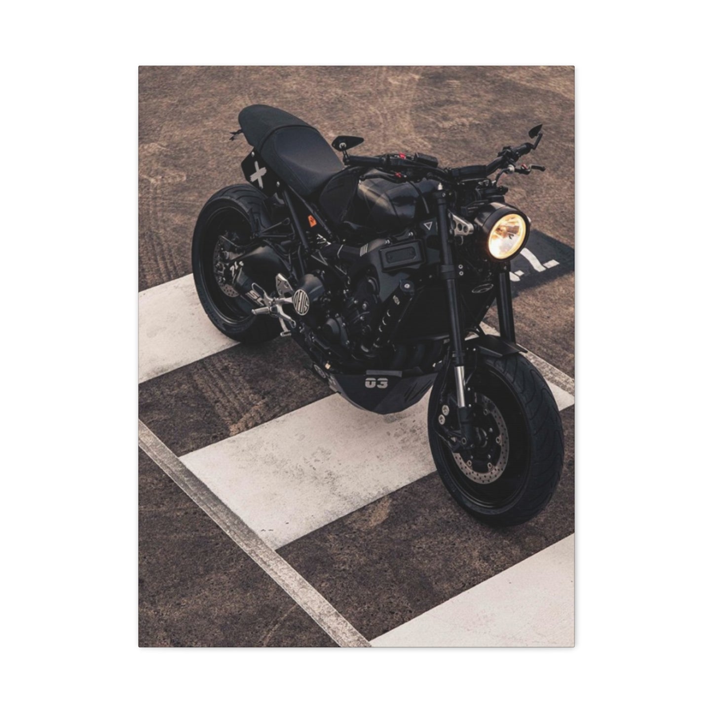 Black Cafe Racer Motorcycle Wall Art & Canvas Prints