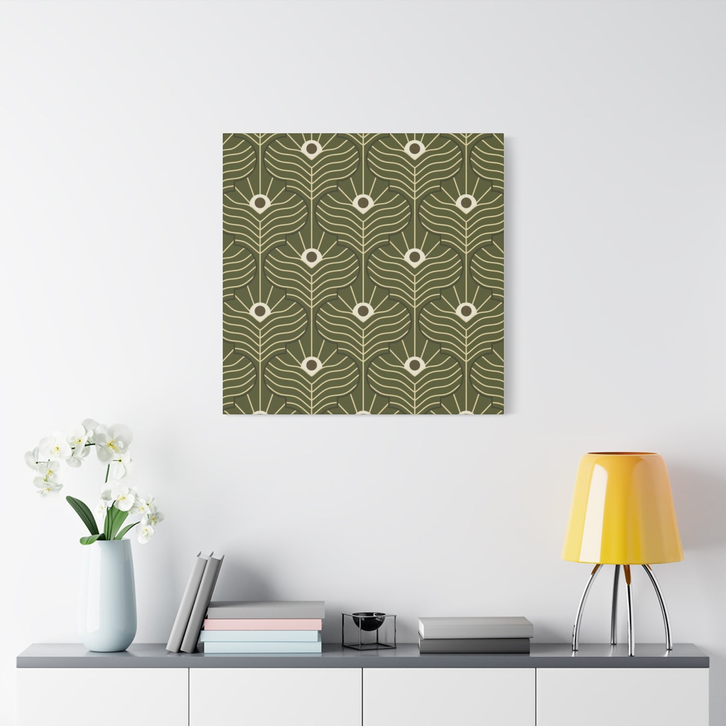 Green Pattern In Moroccan Wall Art & Canvas Prints