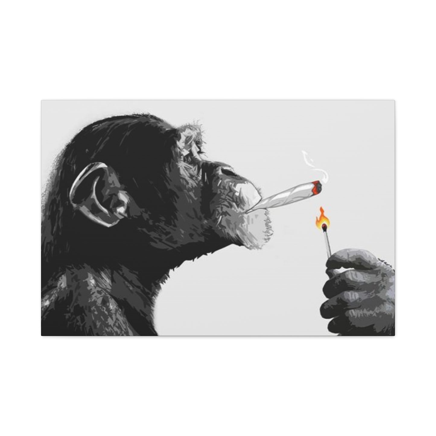 Chimpanzee Smoking Wall Art & Canvas Prints