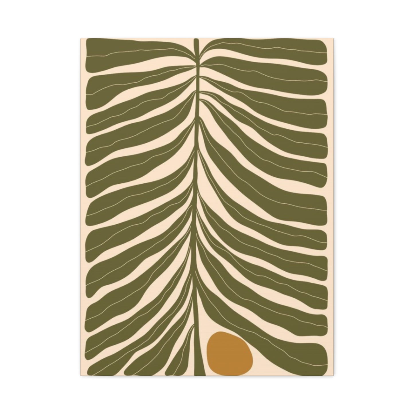 Olive Green Leaves Pattern Wall Art & Canvas Prints