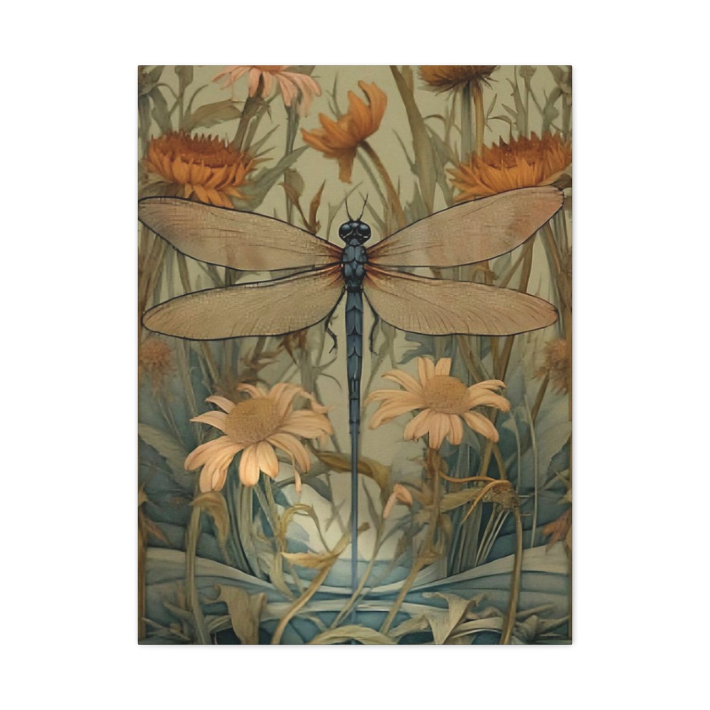 Brown Wing Dragonfly Wall Art & Canvas Prints