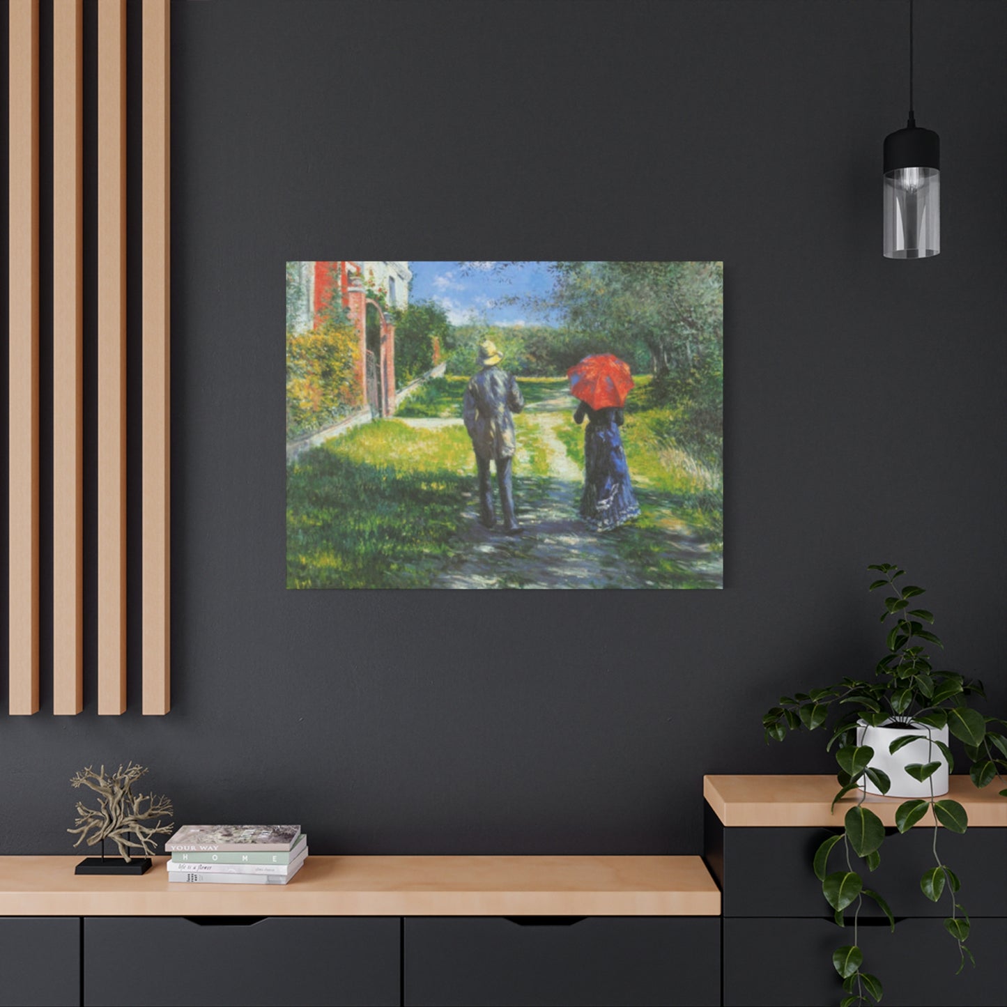 Walking Couple Gustav Painting Wall Art & Canvas Prints