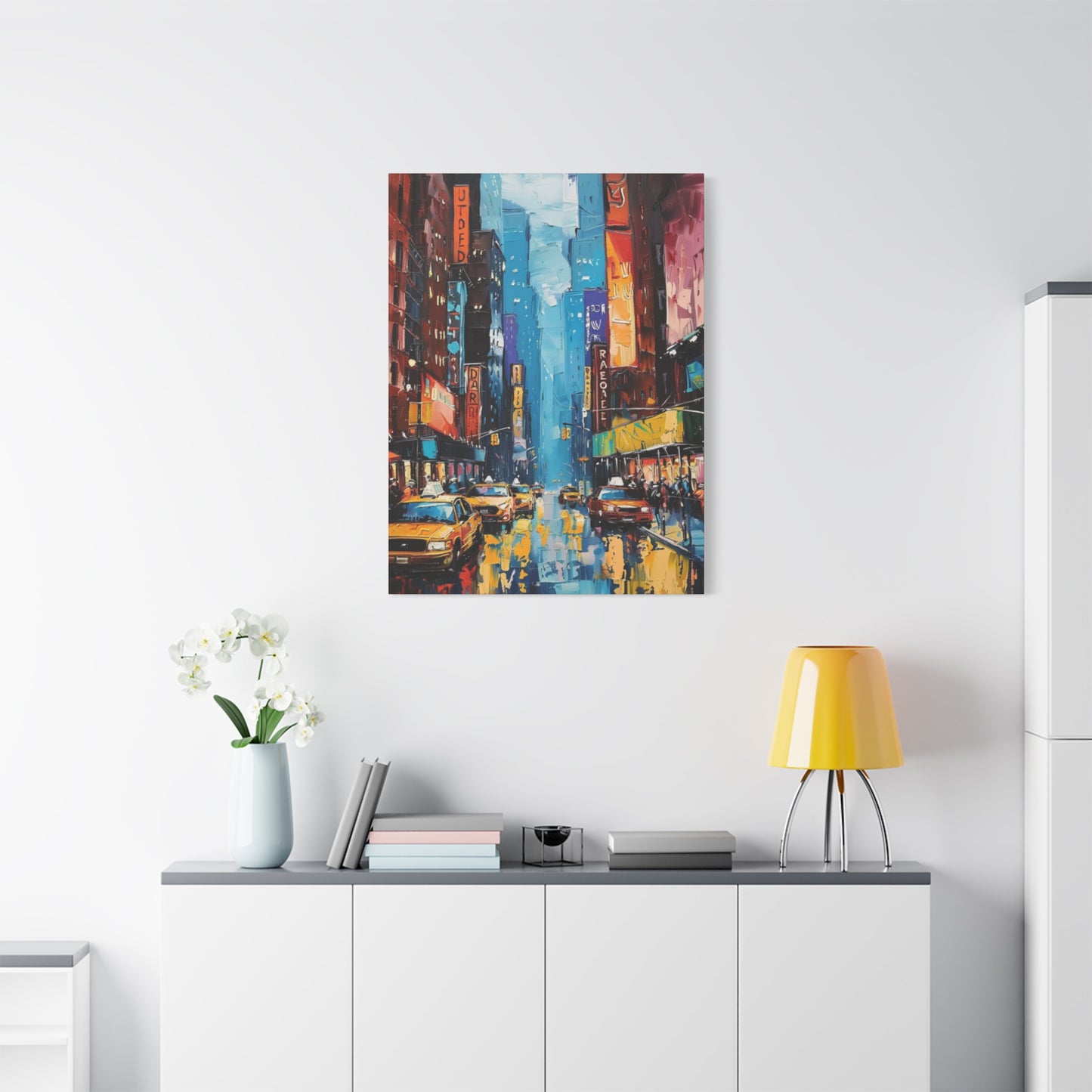 Rainy Streets Of New York City Skyline Wall Art & Canvas Prints