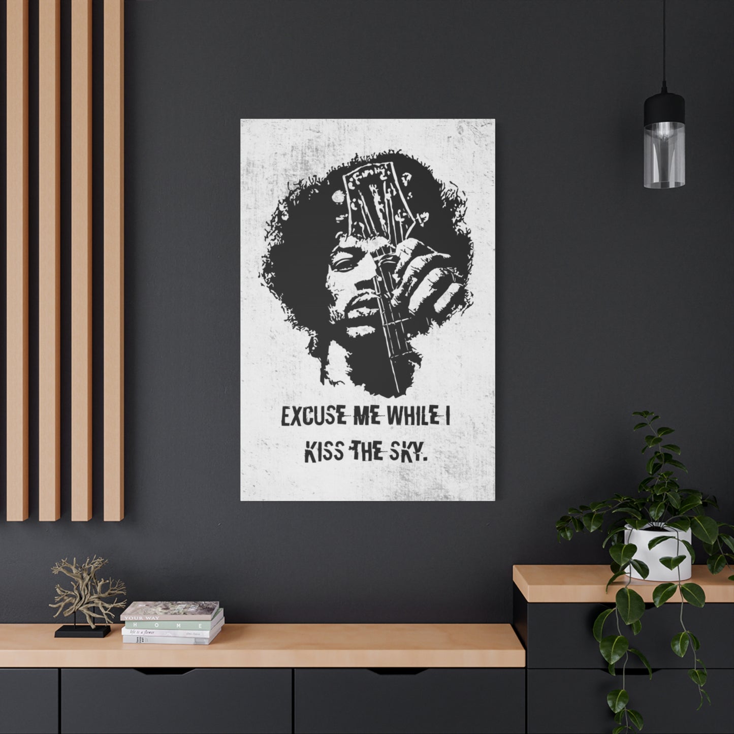 Monochrome Jimi Hendrix Poster Wall Art & Canvas Prints