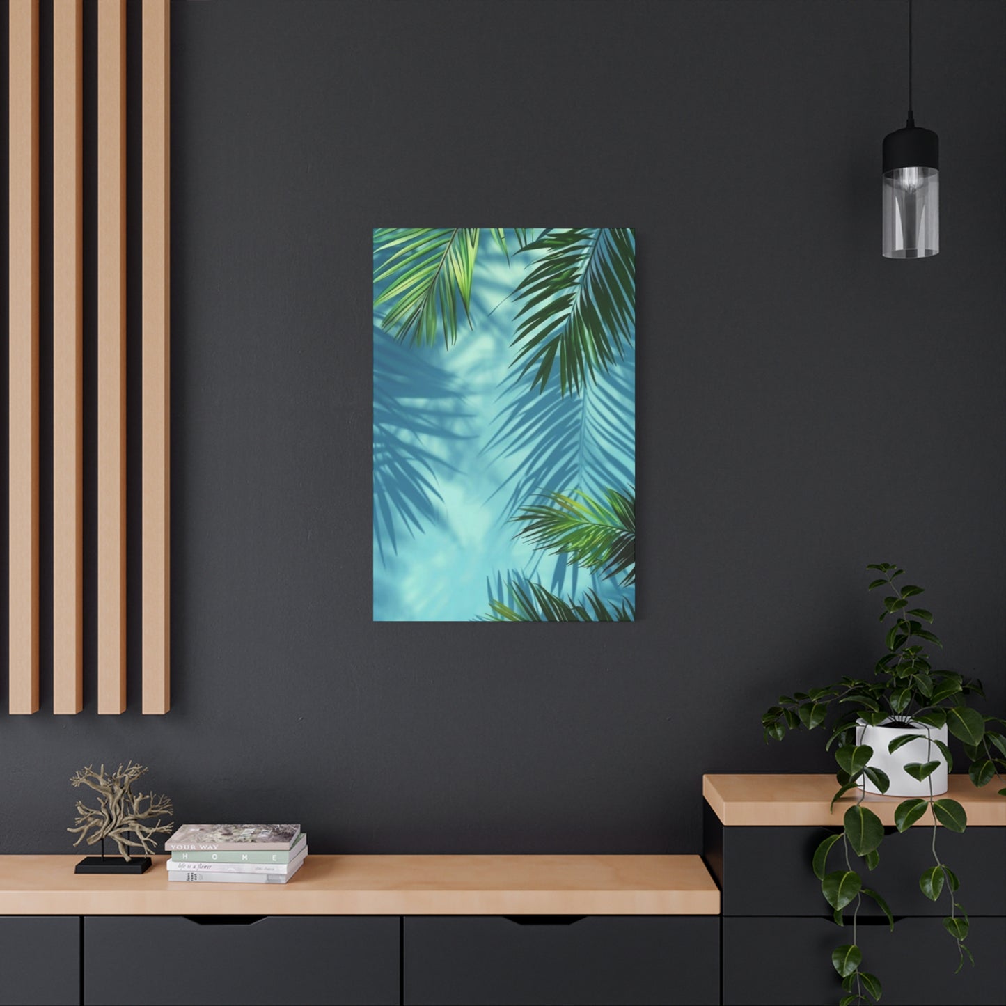 Shadow Of Palm Tree in Pool Wall Art & Canvas Prints