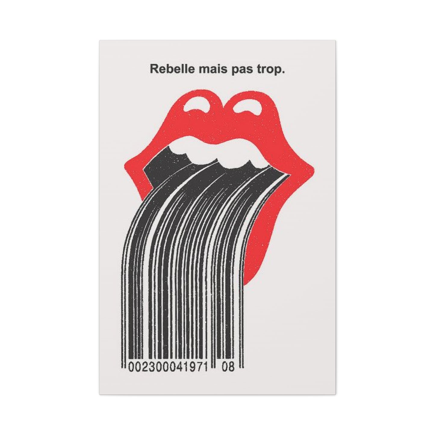 Bar Code Lips Painting Wall Art & Canvas Prints