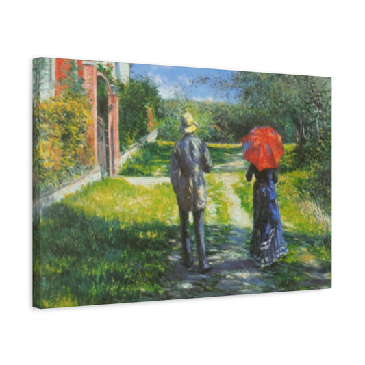 Walking Couple Gustav Painting Wall Art & Canvas Prints