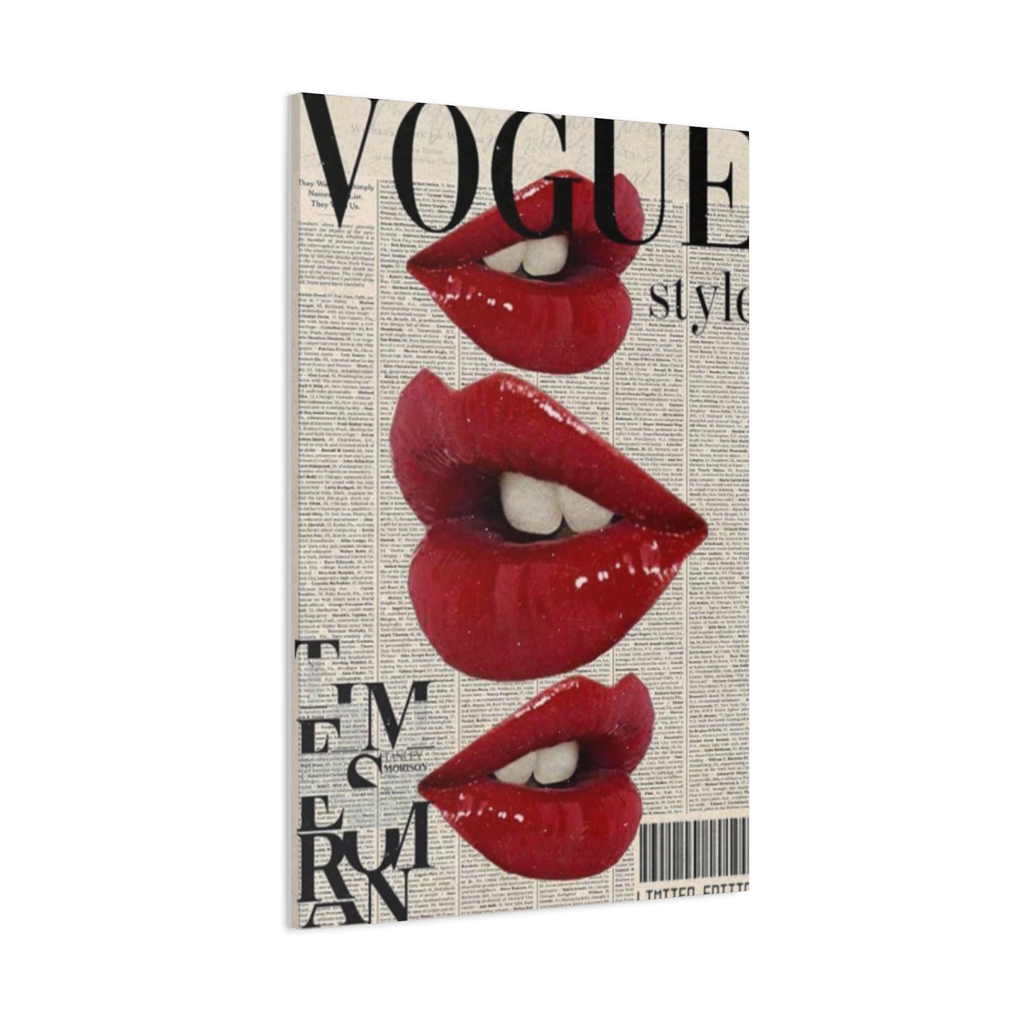 Vogue Lips Modernism Wall Art & Canvas Prints