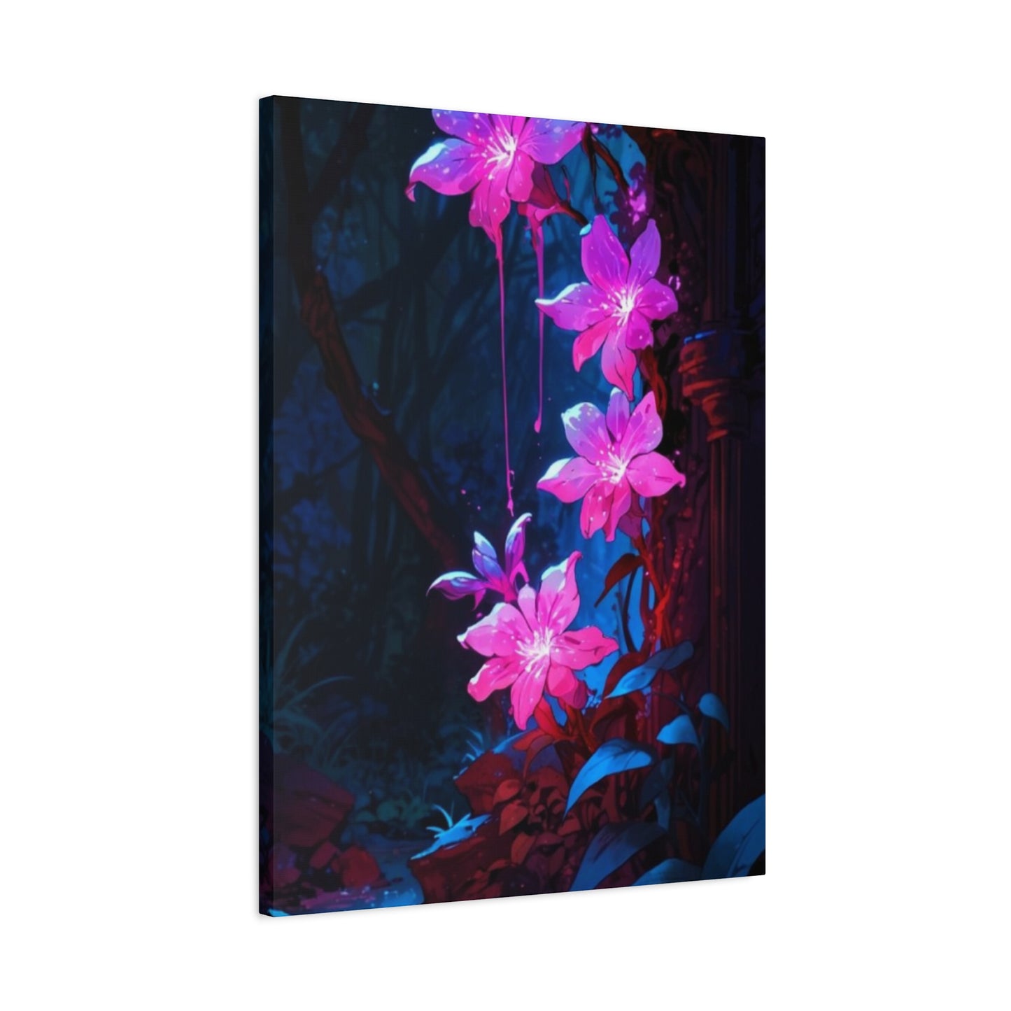 Pink Glowing Flower Wall Art & Canvas Prints