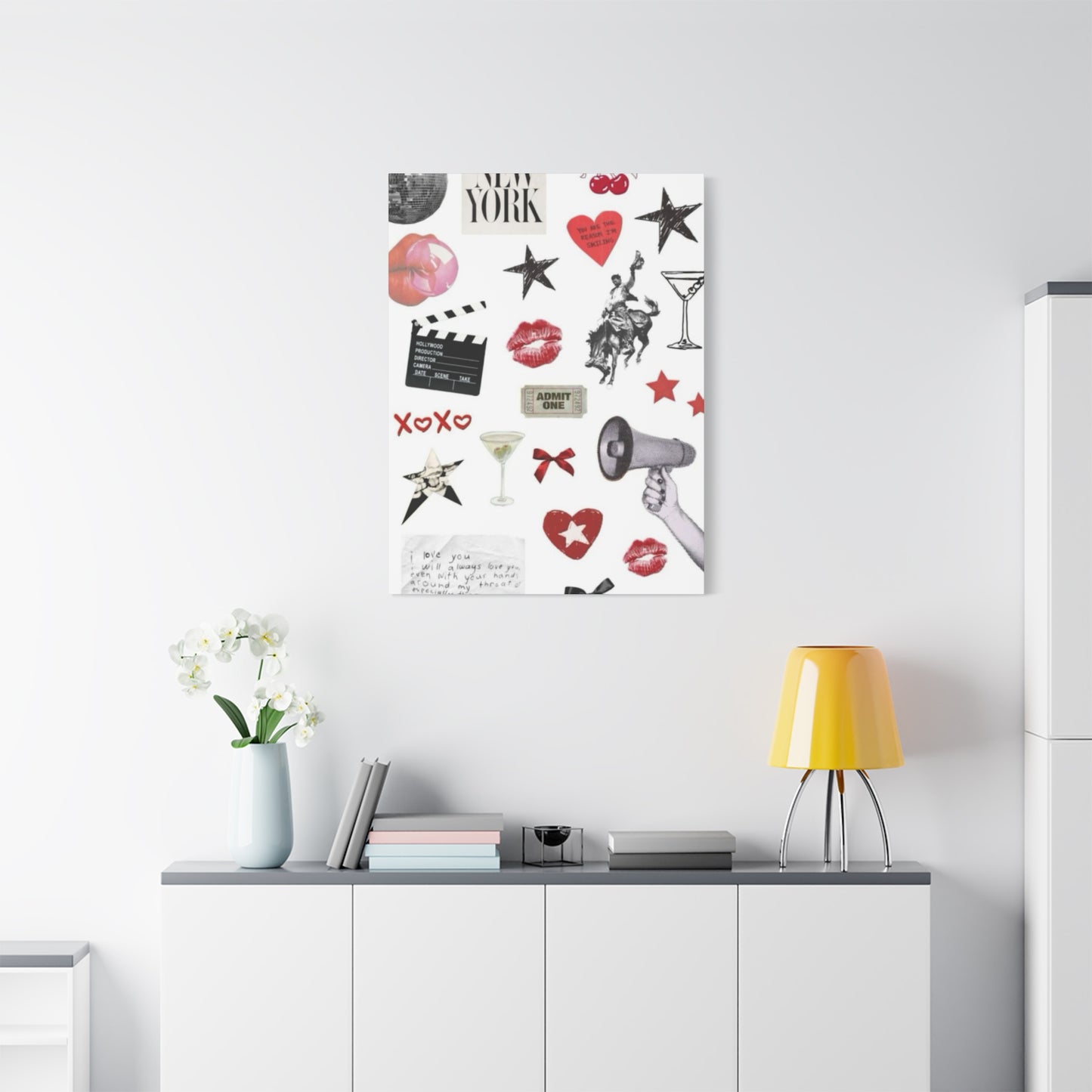 Lips Painting Wall Art & Canvas Prints