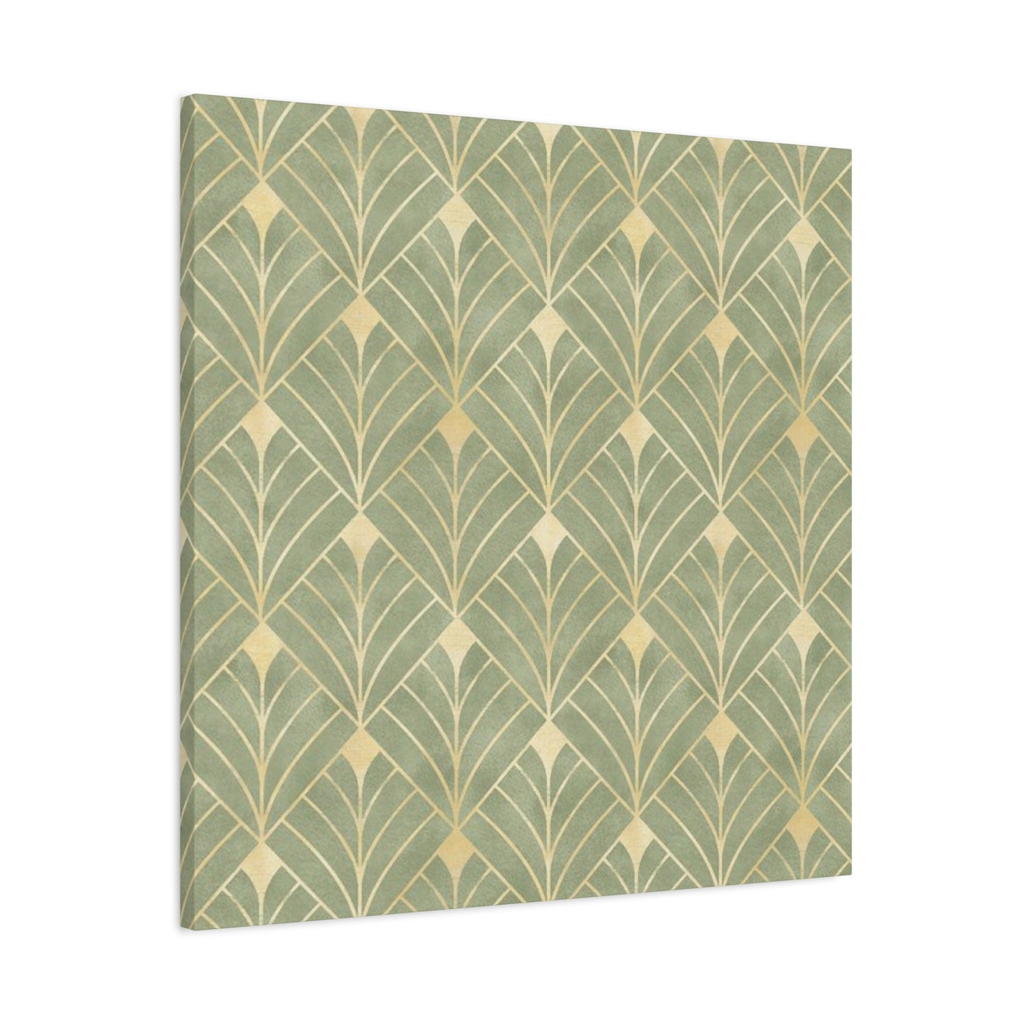 Light Olive Green Pattern Painting Wall Art & Canvas Prints