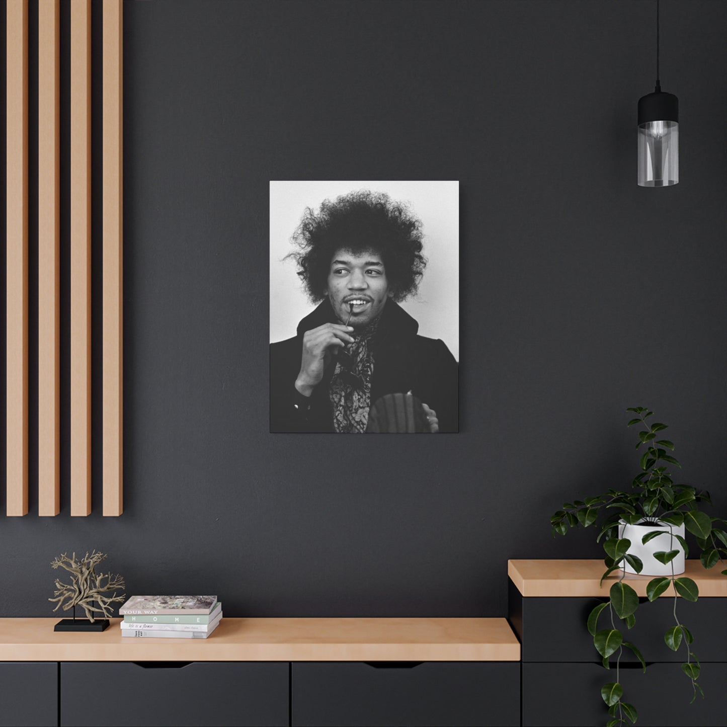 Monochrome Jimi Hendrix Poster Wall Art & Canvas Prints