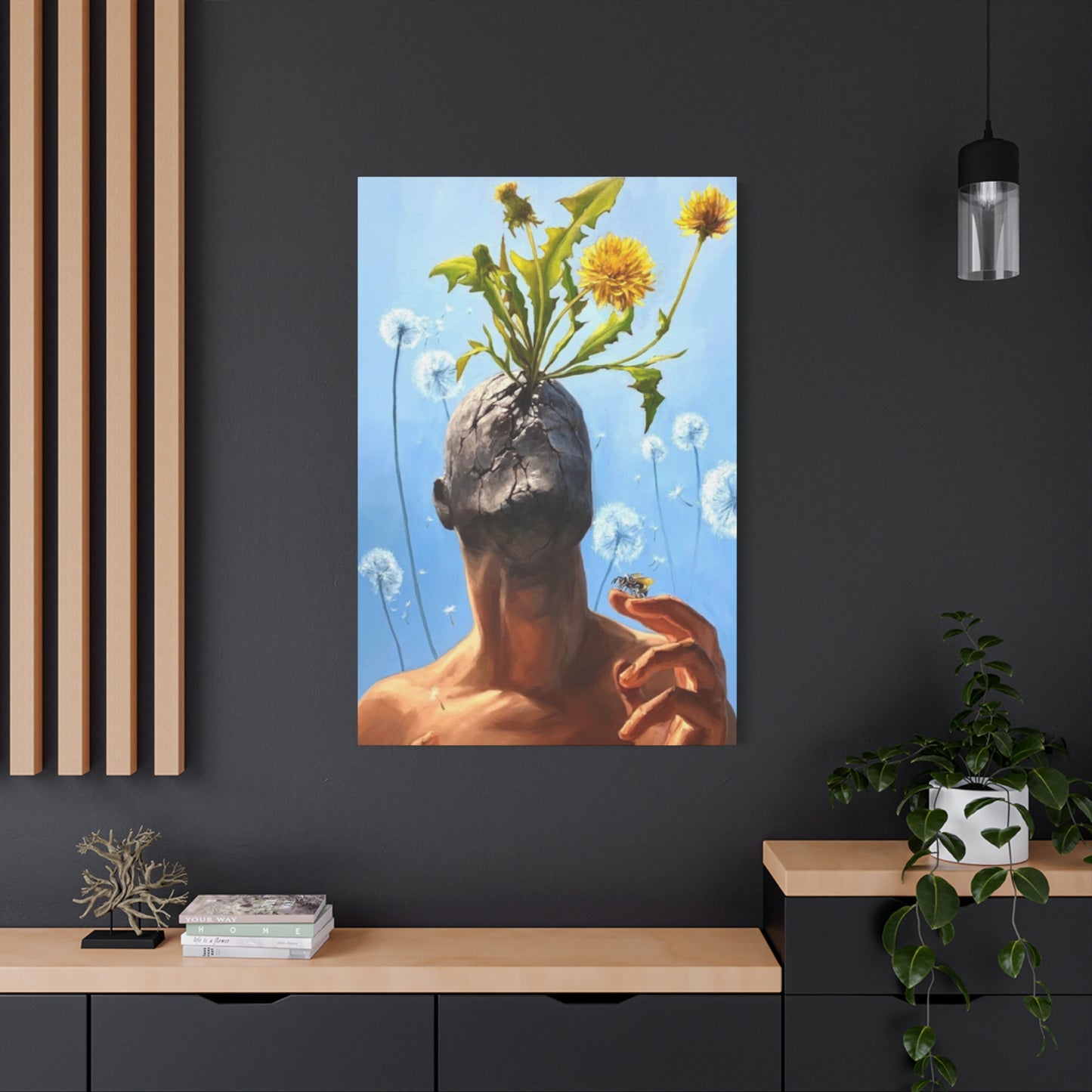 Plant In A Face Modernism Wall Art & Canvas Prints