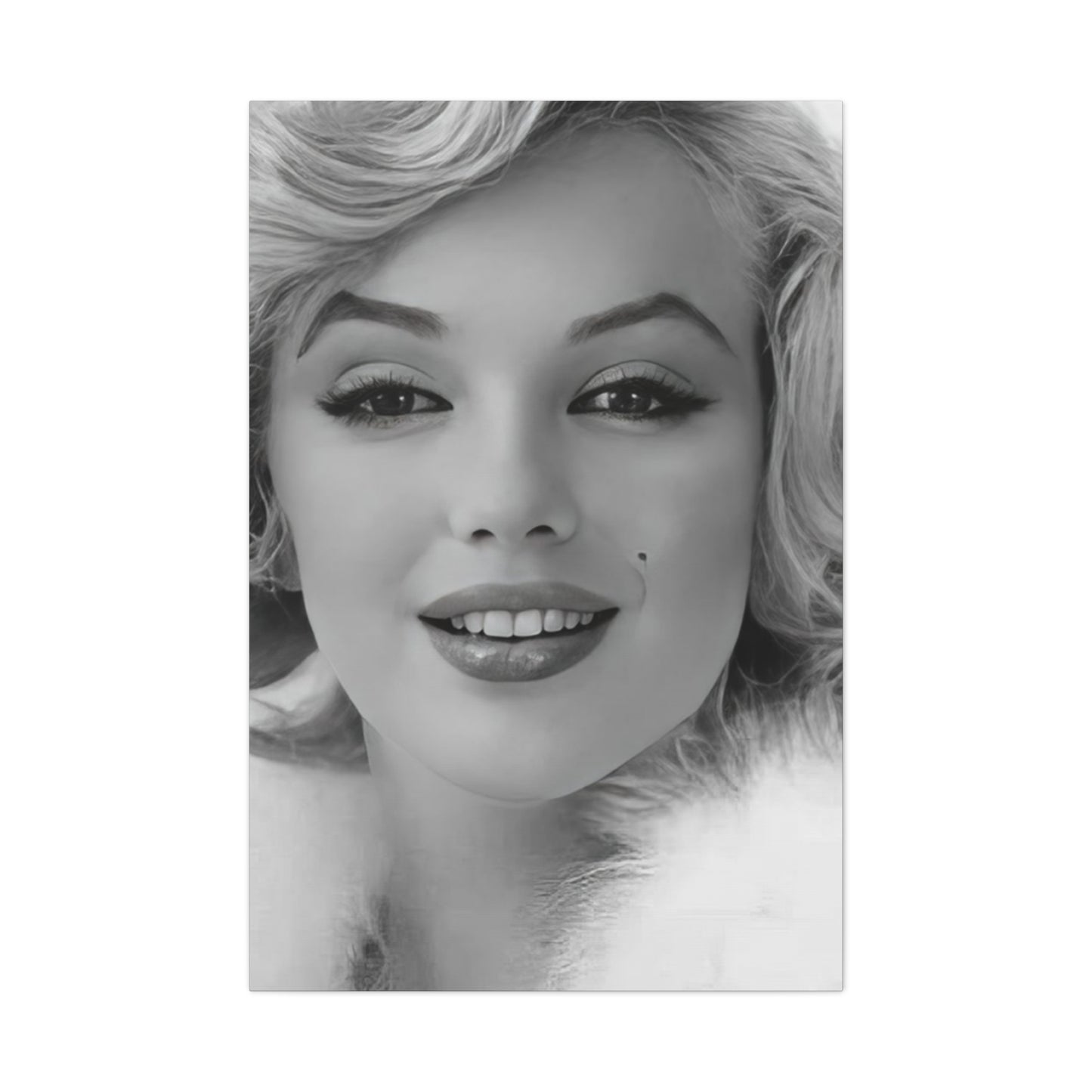 Monochrome Beautiful Face Of Marilyn Monroe Wall Art & Canvas Prints