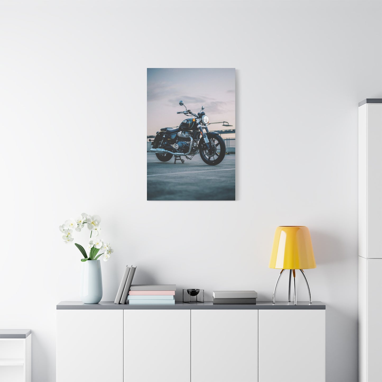 Classic Retro Indian Motorcycle Wall Art & Canvas Prints