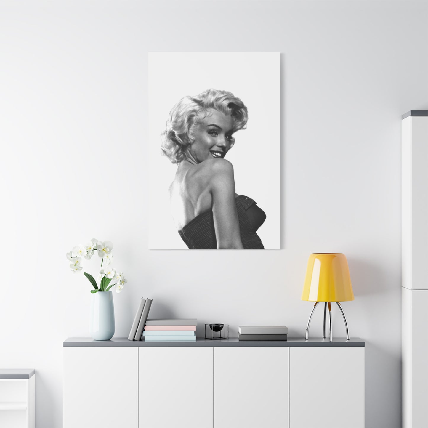 Monochrome Beautiful Marilyn Monroe Candid Wall Art & Canvas Prints