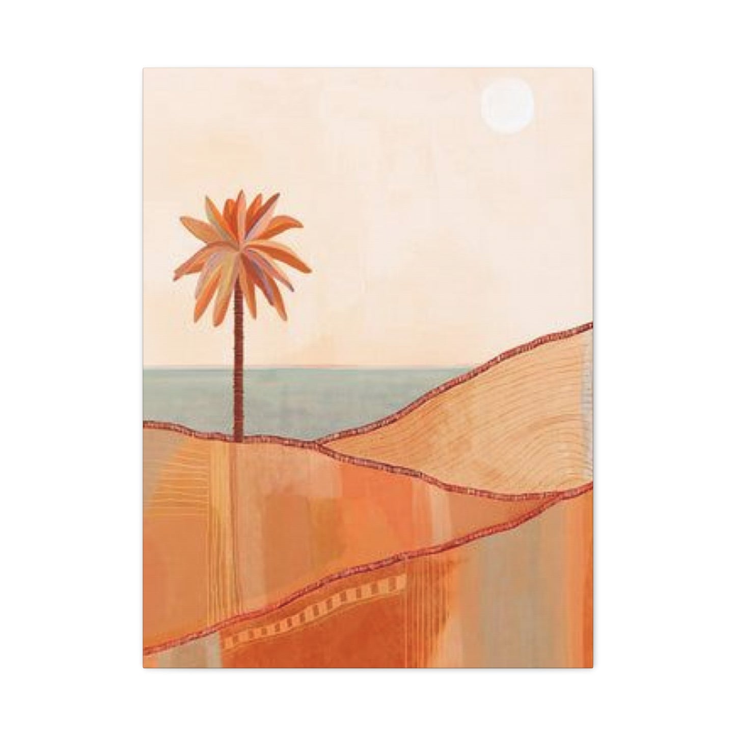 Brown Palm Tree In The Desert Wall Art & Canvas Prints