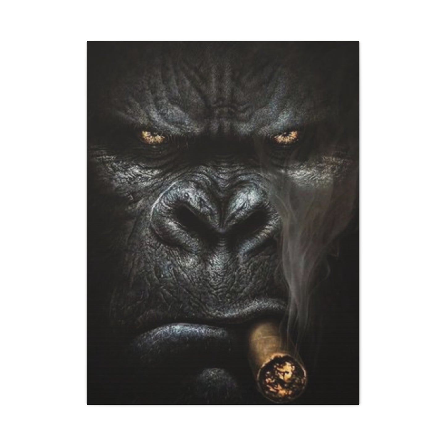 Smoking Gorilla Man Cave Decor Wall Art & Canvas Prints