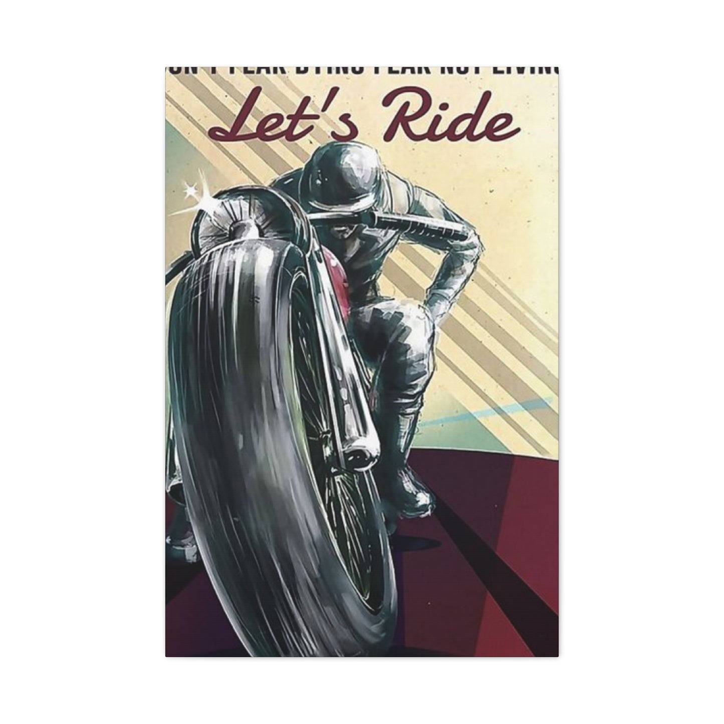 Let's Ride Poster Motorcycle Wall Art & Canvas Prints