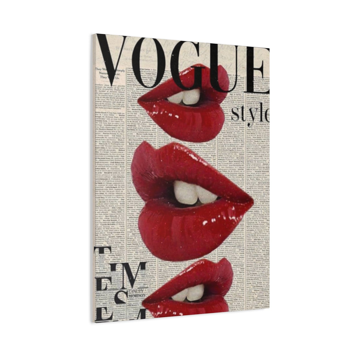 Vogue Lips Modernism Wall Art & Canvas Prints