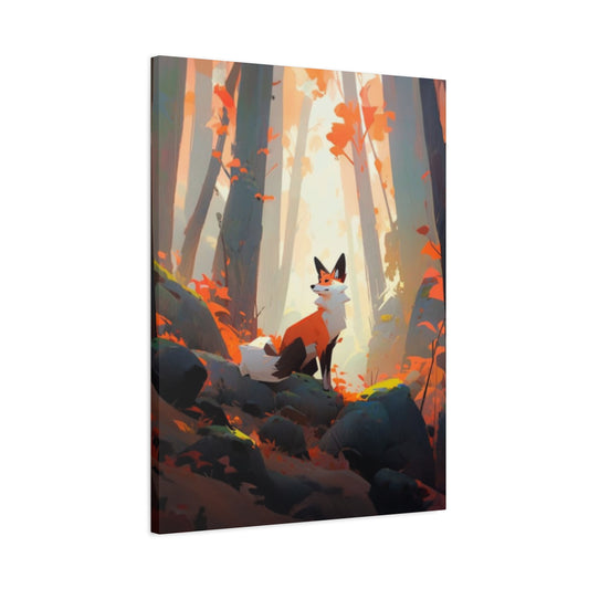 Fox in Forest Wall Art & Canvas Prints