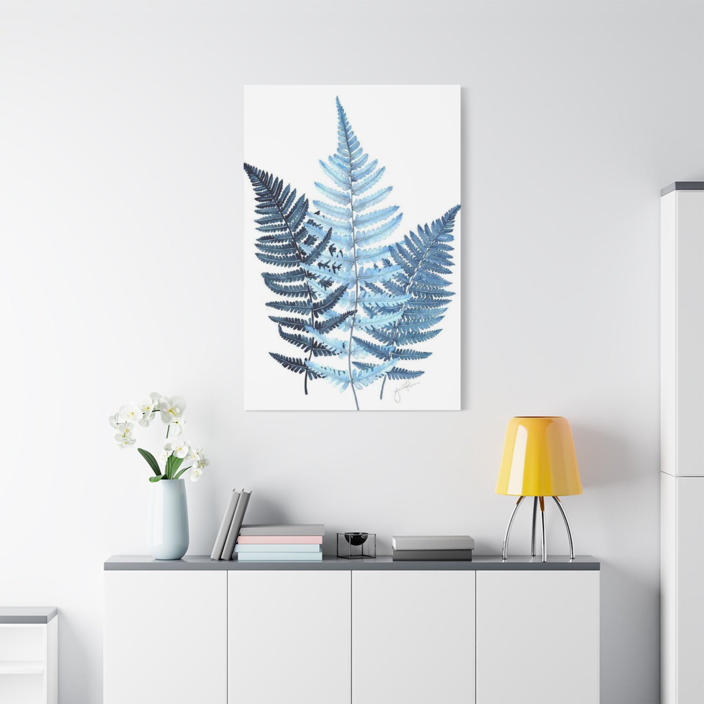 Blue Leaves Entryway Wall Art & Canvas Prints