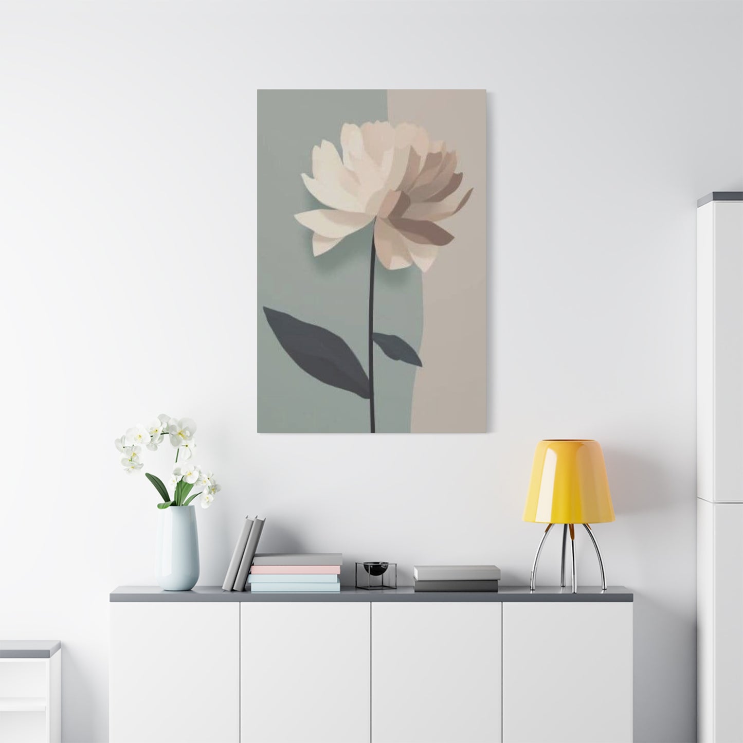 Creamy Flower Entryway Wall Art & Canvas Prints