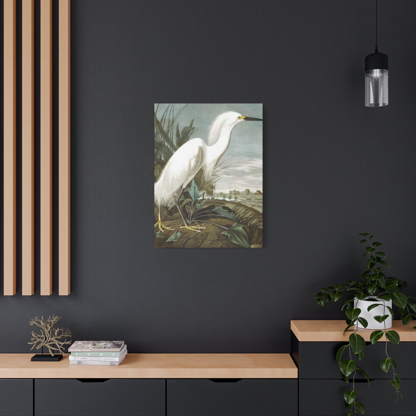 Long Beak White Heron Wall Art & Canvas Prints