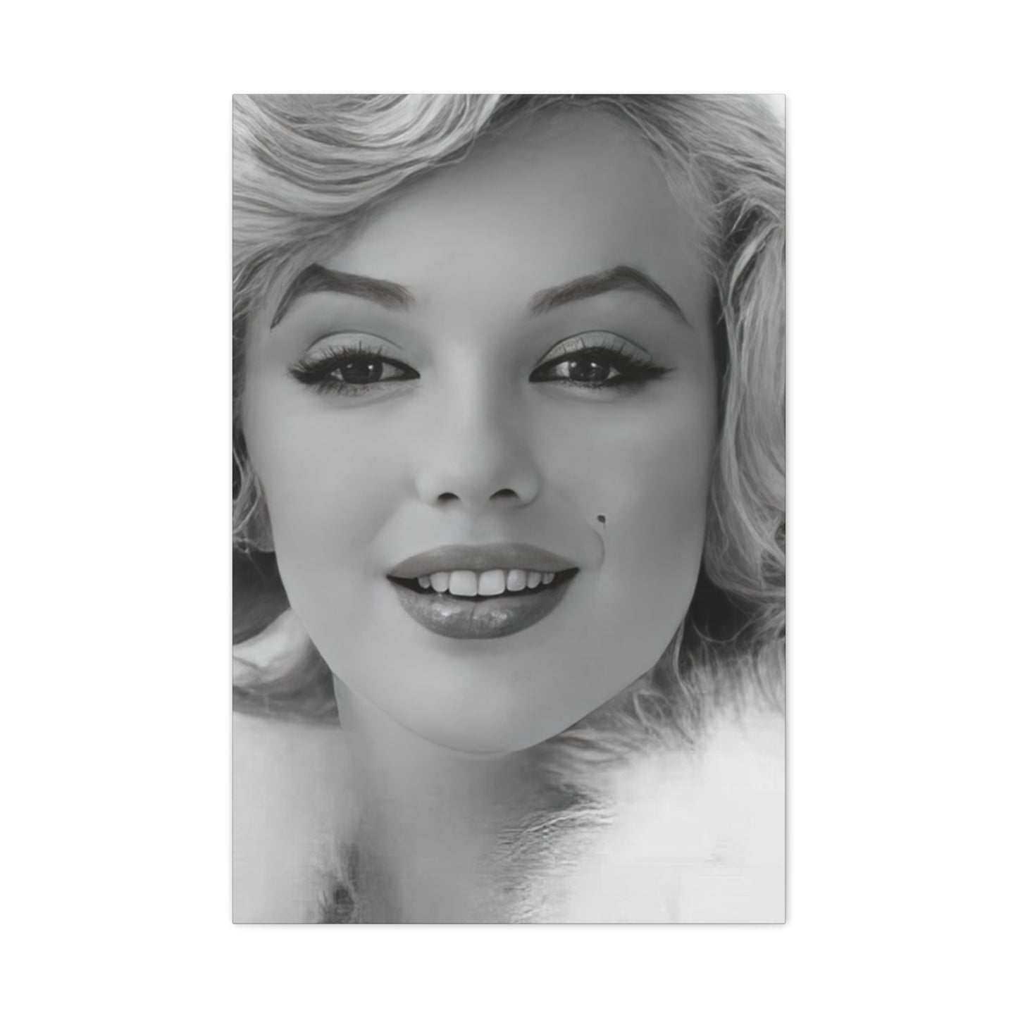 Monochrome Beautiful Face Of Marilyn Monroe Wall Art & Canvas Prints