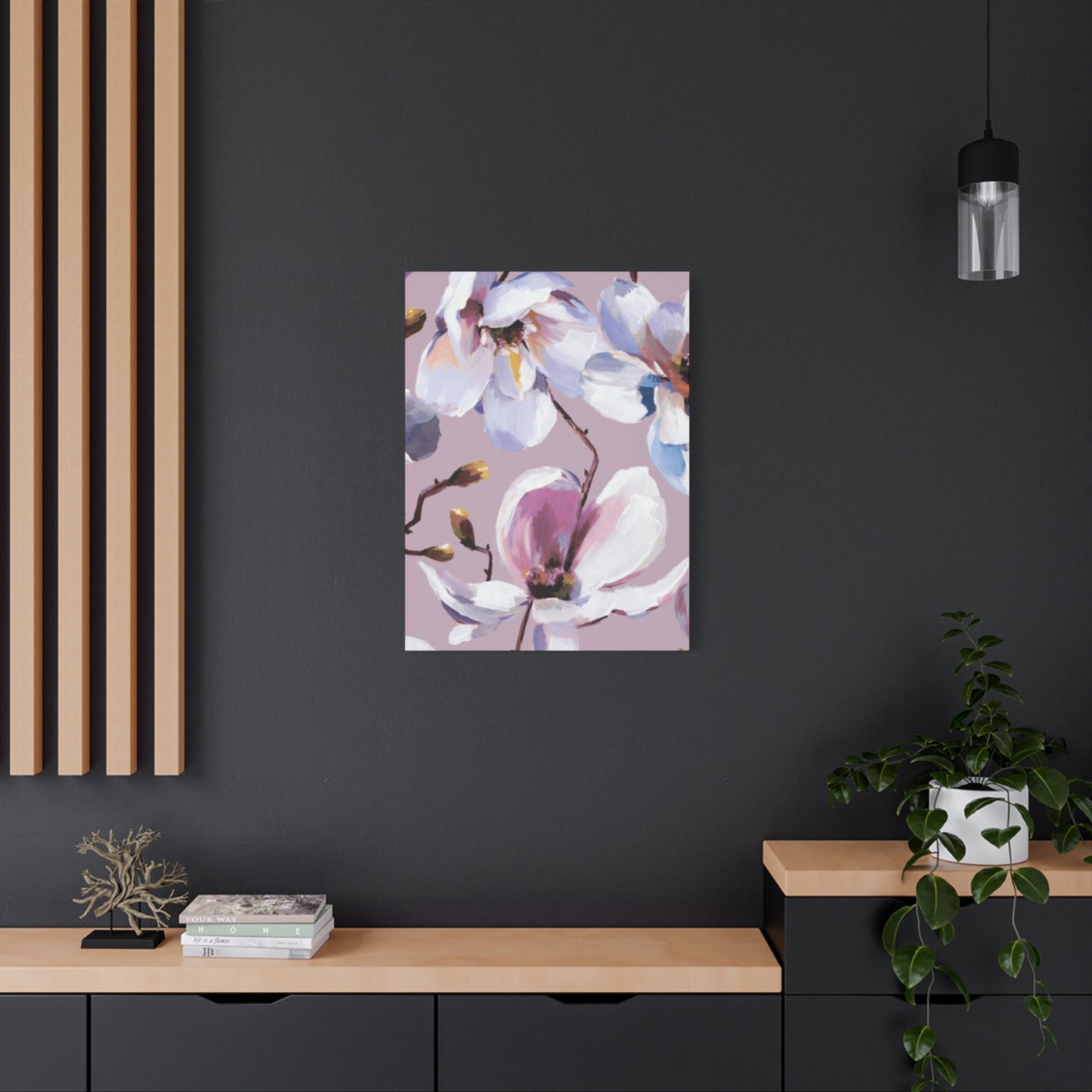 Purple Magnolia Flower Painting Wall Art & Canvas Prints