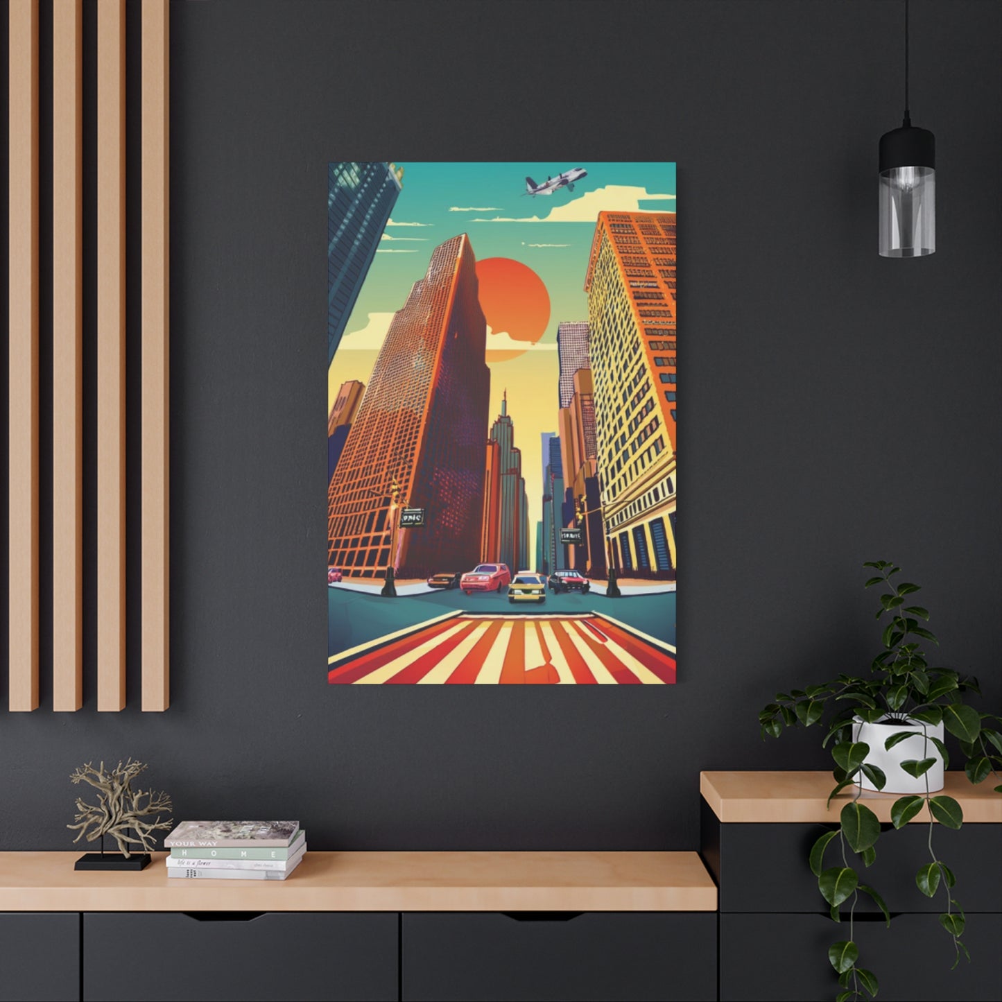 Fish Eye View Of New York Streets Poster NYC Skyline Wall Art & Canvas Prints