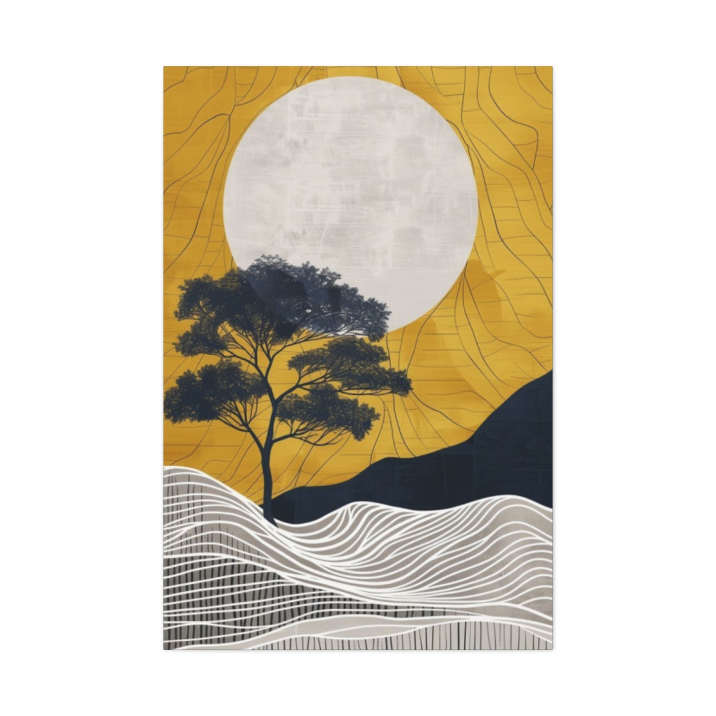 Moon And Tree Modernism Wall Art & Canvas Prints