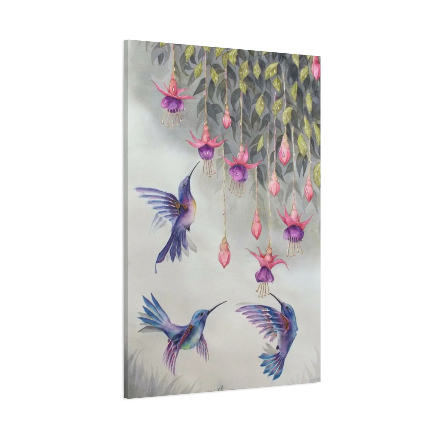 Humming Bird Trio Painting Wall Art & Canvas Prints