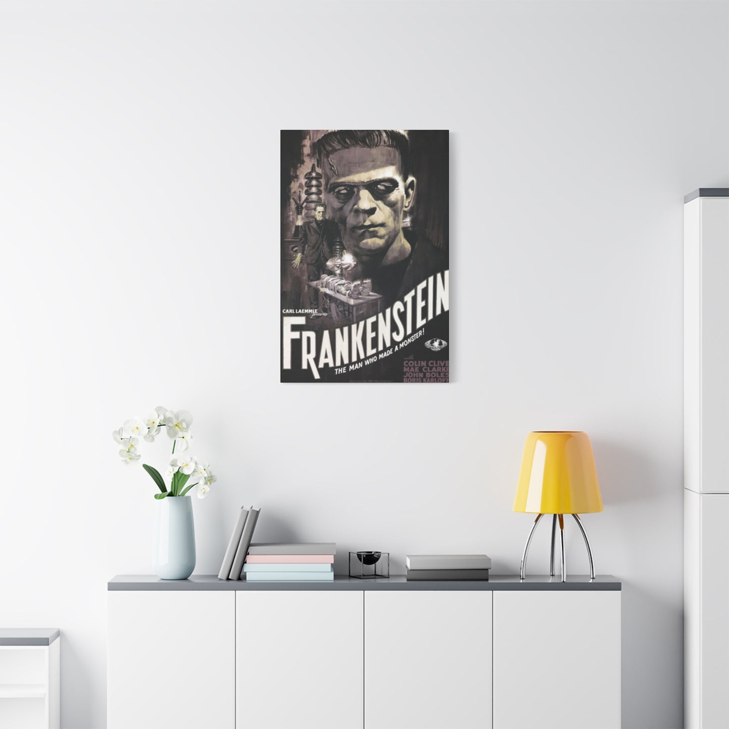 Frankenstein Horror Movie Poster Wall Art & Canvas Prints