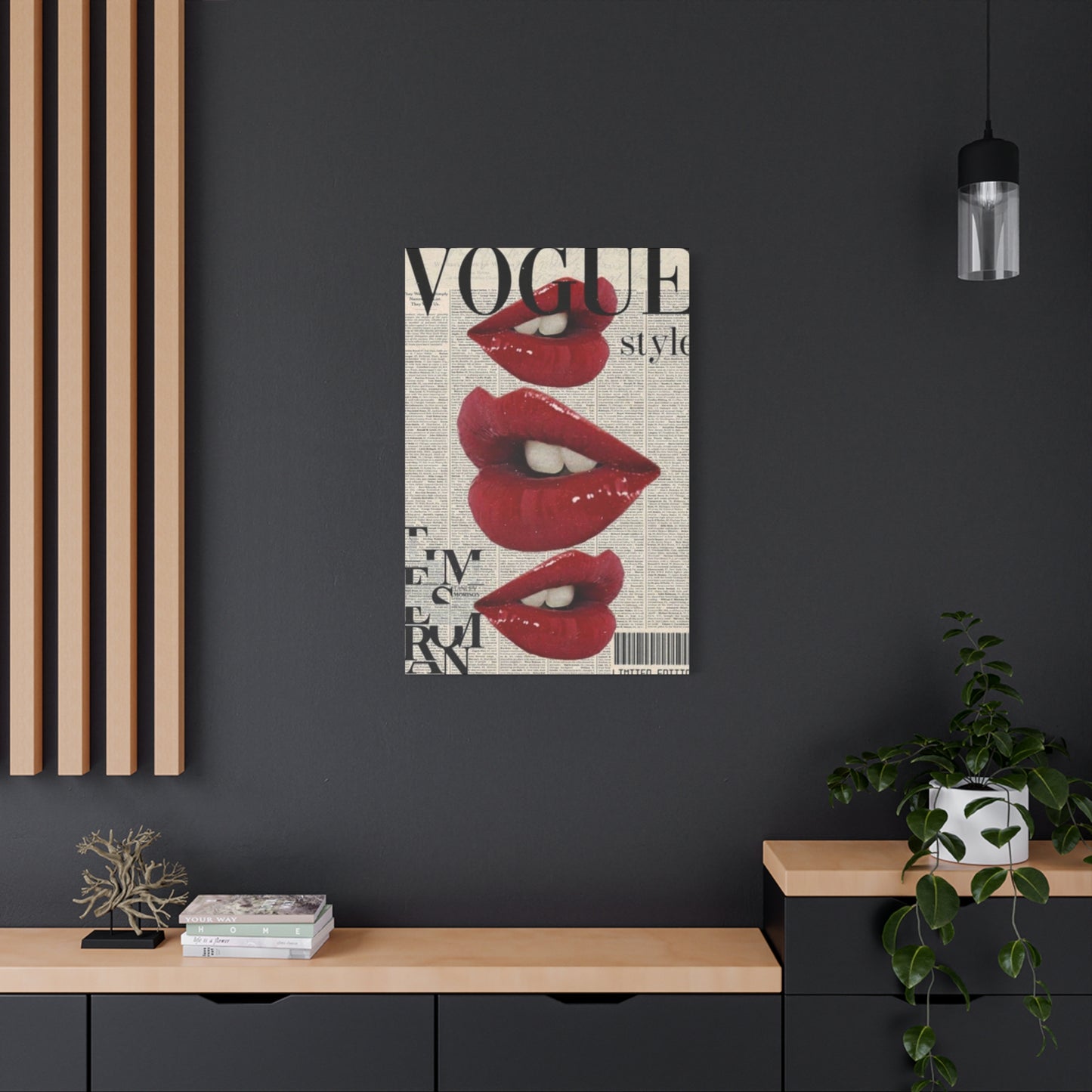 Vogue Lips Modernism Wall Art & Canvas Prints