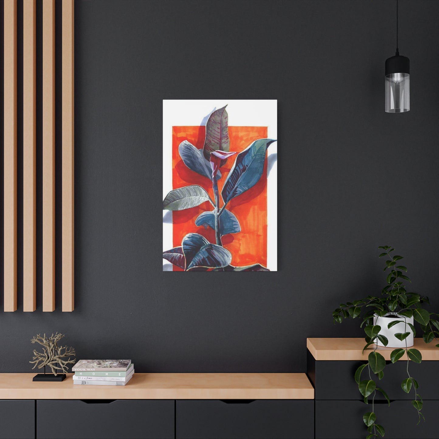 Leaf Plant Abstract Modernism Wall Art & Canvas Prints