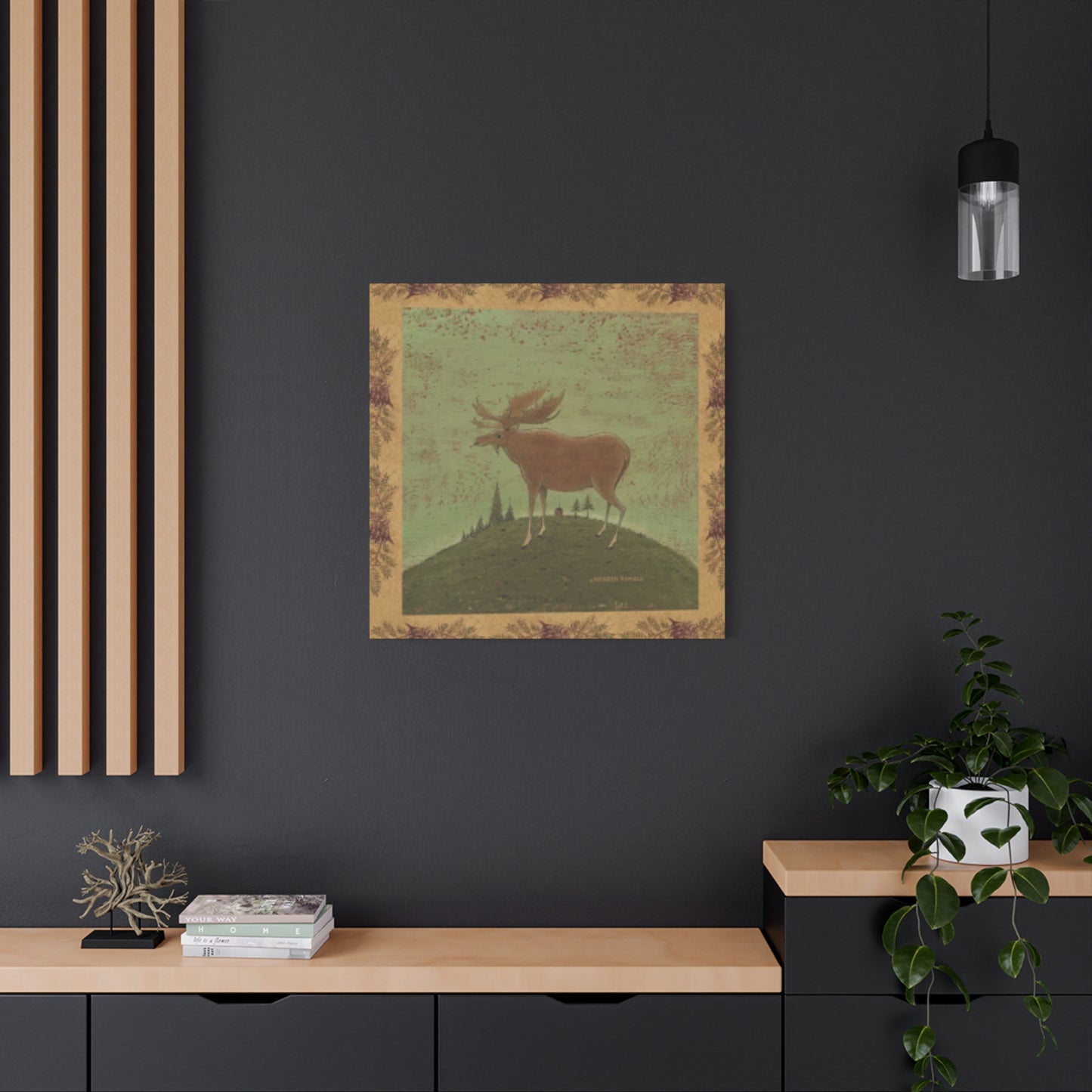 Reindeer Painting Poster Wall Art & Canvas Prints